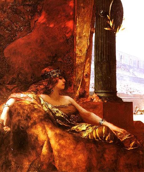 Jean-Joseph Benjamin-Constant The Empress Theodora at the Colisseum Sweden oil painting art